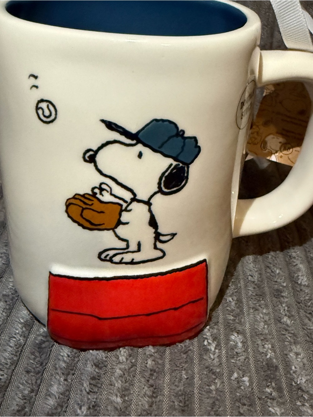 Rae Dunn x Peanuts Ceramic Mug ft Snoopy & Baseball ‘all star dad’ NWT - Picture 4 of 6